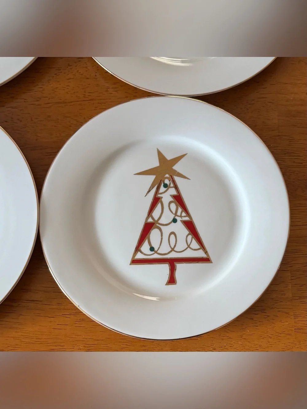 Pier 1 festive Christmas Tree appetizer plates